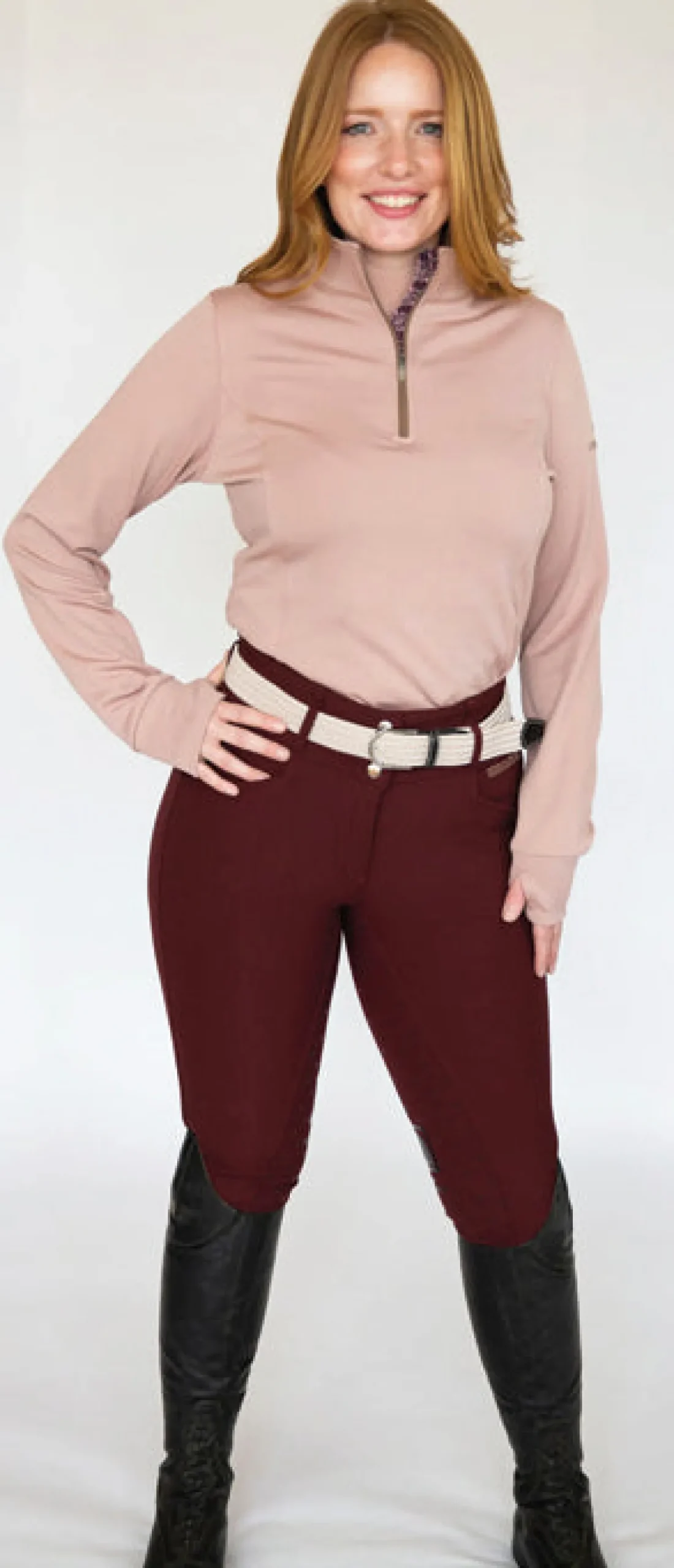 ERS Romfh® Ladies’ Aachen Zip Mock Long Sleeve Shirt Clearance