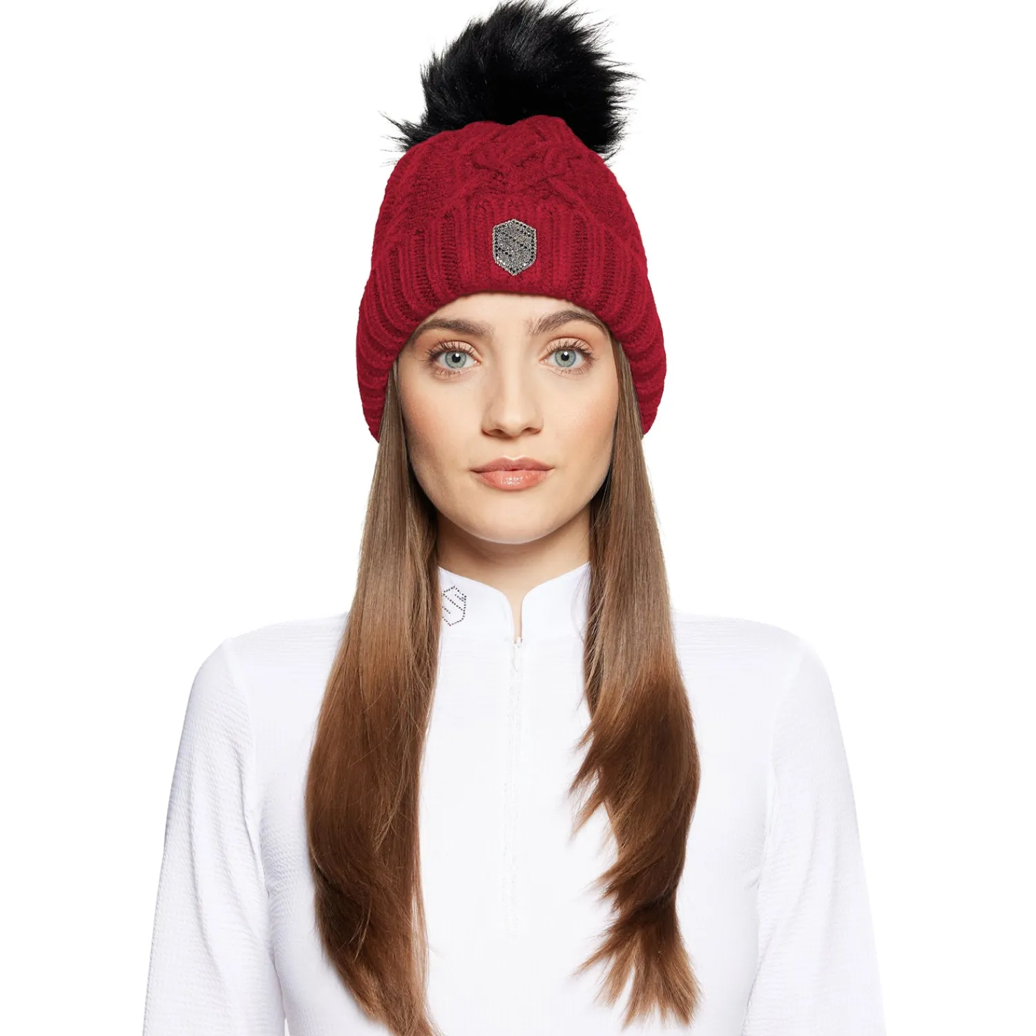 SAMSHIELD ® Nora Crystal Intarsia Beanie Hot