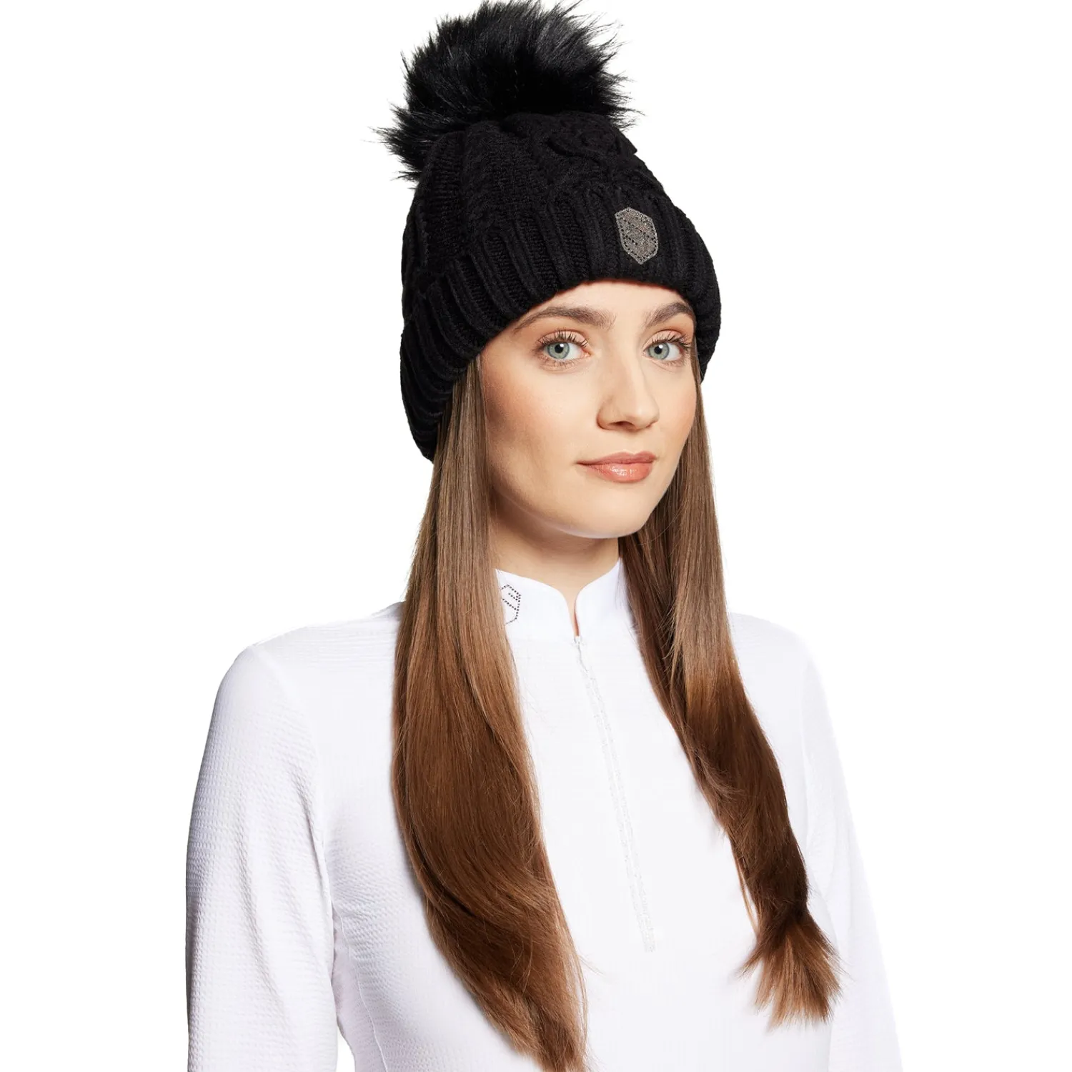 SAMSHIELD ® Nora Crystal Intarsia Beanie Hot