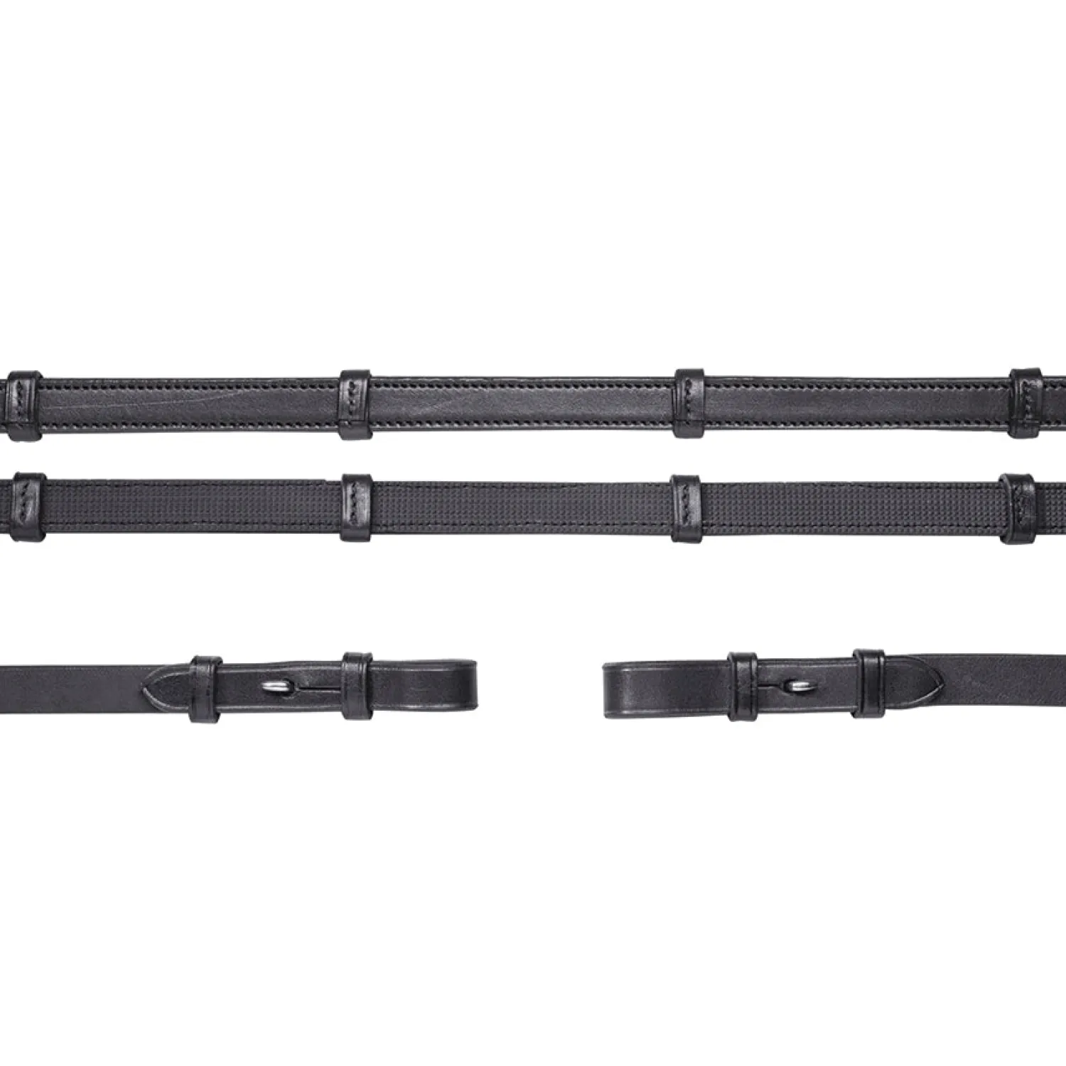 SCHOCKEMOEHLE N.A. Schockemöhle Rubber-Lined Reins Black Hot