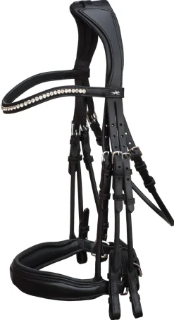SCHOCKEMOEHLE N.A. Schockemöhle Venice Double Bridle Black/Silver