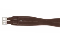 SHIRES EQUESTRIAN Shires Anti-Chafe Contour Girth with Elastic Brown Clearance