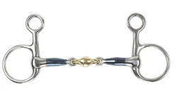 SHIRES EQUESTRIAN Shires Blue Sweet Iron Hanging Cheek Bit with Lozenge Stainless Steel Hot