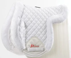 SHIRES EQUESTRIAN Shires SupaFleece Rimmed Shaped Pad White Discount