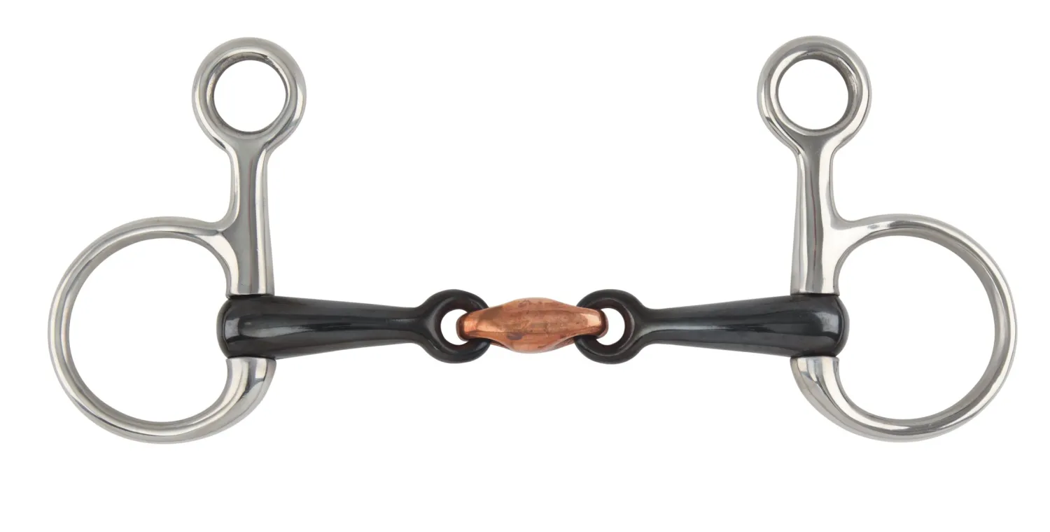 SHIRES EQUESTRIAN Shires Sweet Iron Hanging Cheek Snaffle Bit with Lozenge Stainless Steel Best