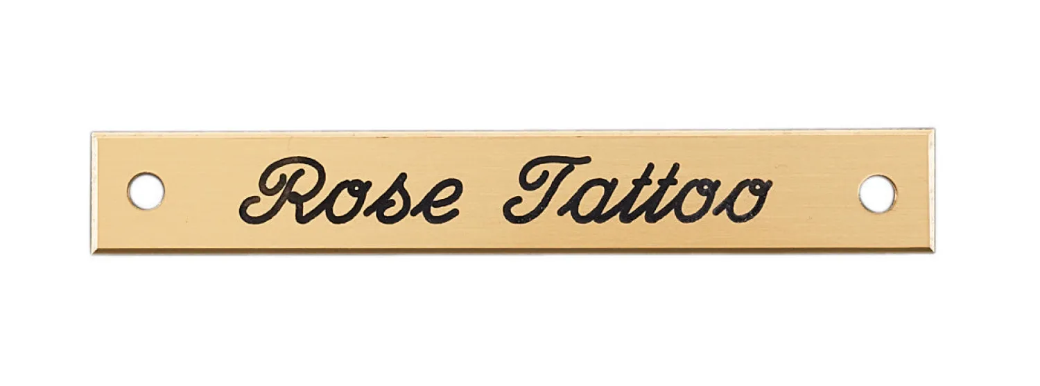 DOVER DROPSHIP Small Beveled Edge Halter Nameplate Discount