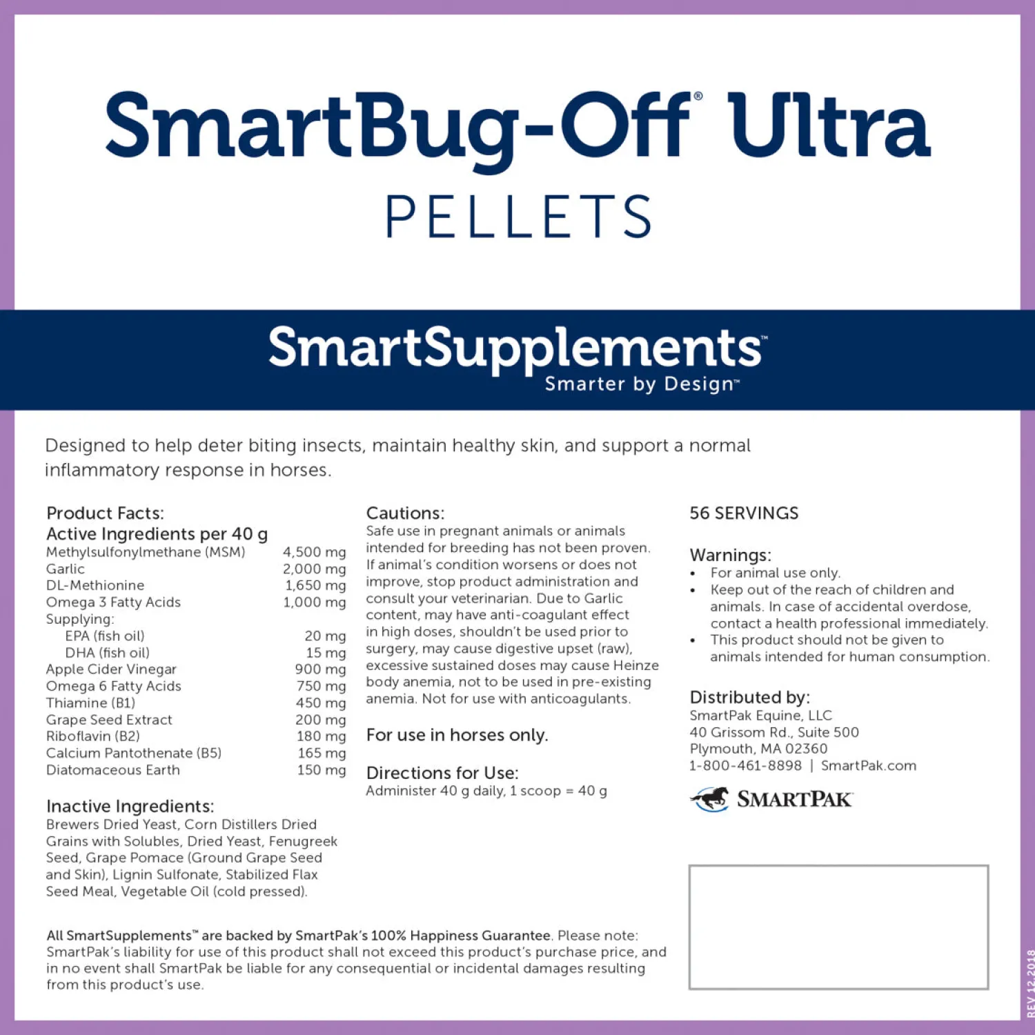 SMARTPAK SmartEquine™ SmartBug-Off® Ultra Pellets - 5 lbs. Online