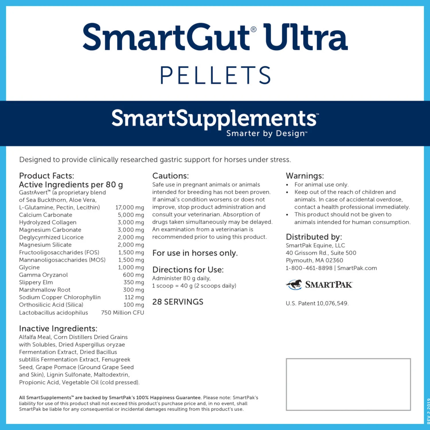 SMARTPAK SmartEquine™ SmartGut® Ultra Pellets - 5 lbs. Hot