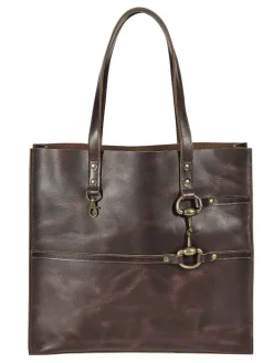 JPC EQUESTRIAN Snaffle Bit Leather Tote Bag Clearance