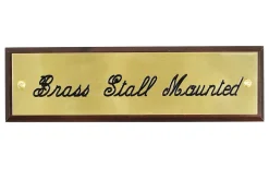 CRW Stall Plate Mounted on Walnut Plaque Online