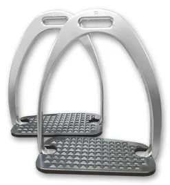 STUBBEN N.A. Stübben STEELtec Maxi Grip Stirrups Silver New