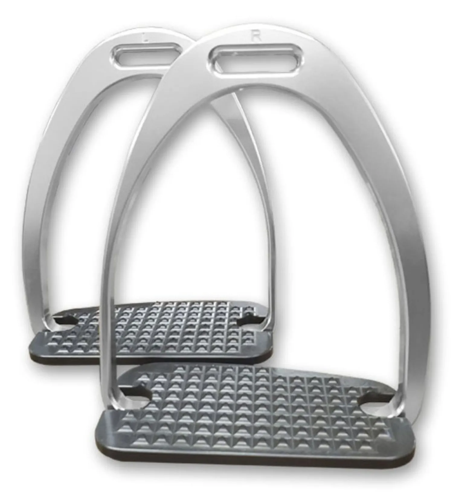 STUBBEN N.A. Stübben STEELtec Maxi Grip Stirrups Silver New