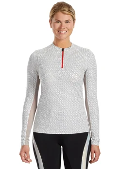 KIRSCH Stride™ CoolBlast® 100 Ladies’ Print Long Sleeve Shirt White/Grey Best