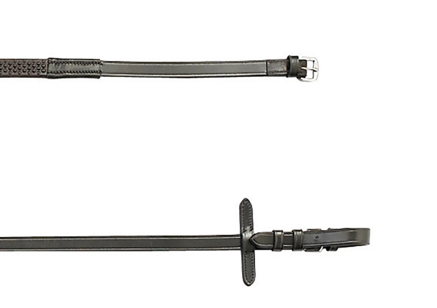 KINGS INTERNATIONAL Suffolk™ Flex Grip Rubber Reins with Buckles Brown/Brown Buckle Ends Best