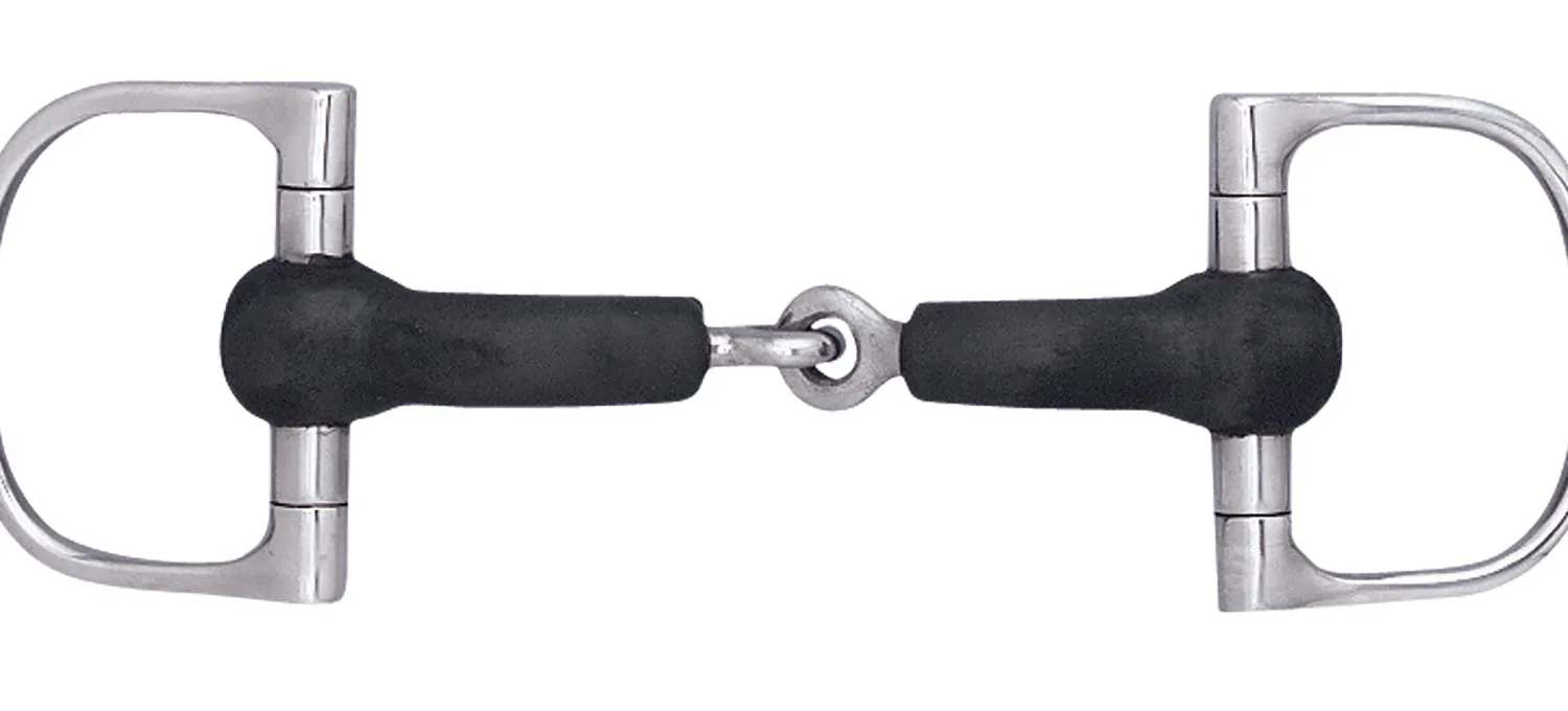 KING YOUNG Suffolk™ Hard Rubber Single-Jointed Snaffle D-Ring Bit New
