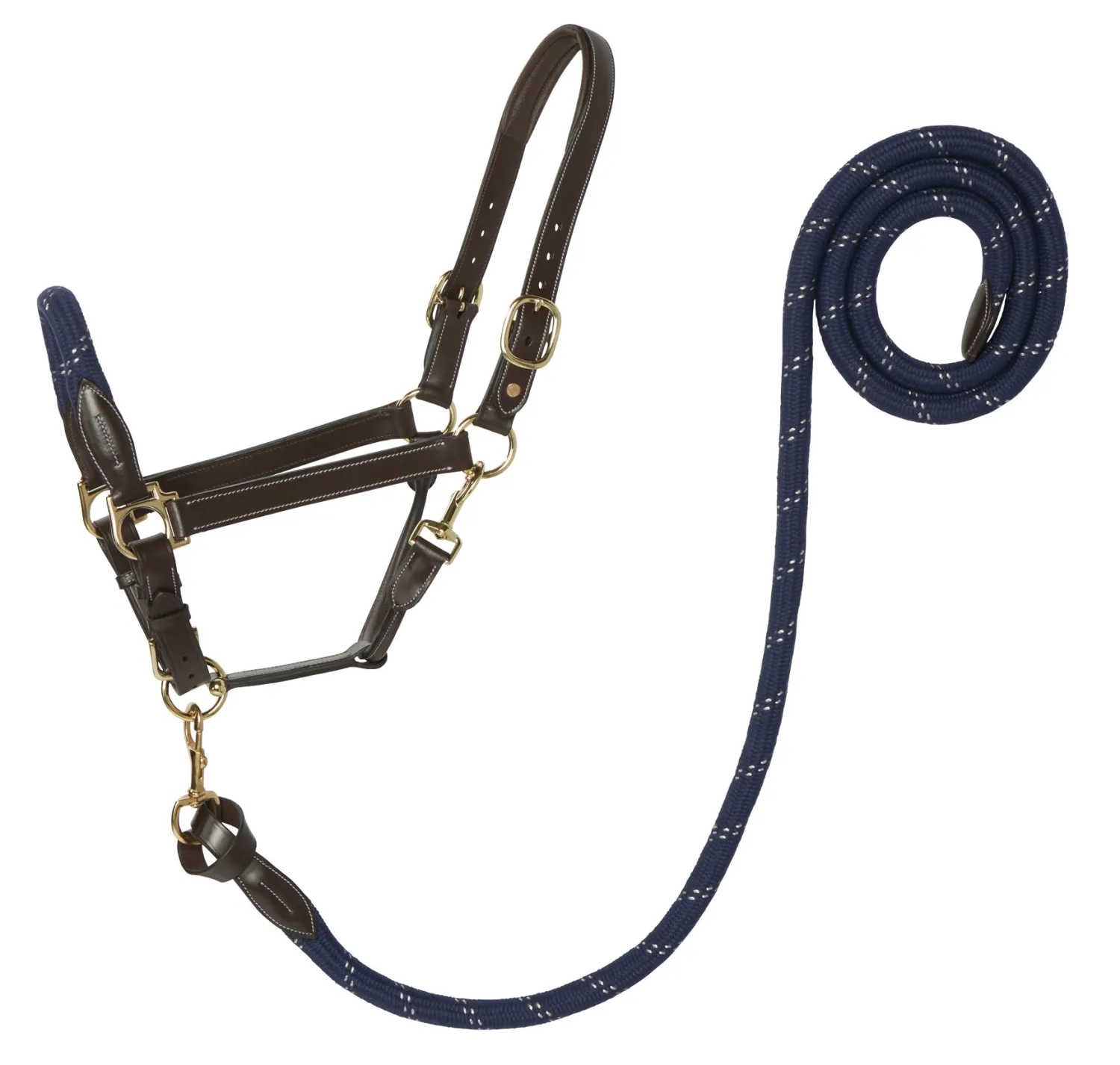 PUSHKAR INTL Suffolk™ Leather & Rope Halter with Lead Discount