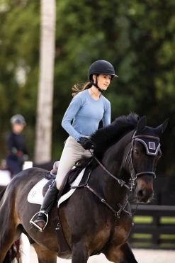 TKEQ THE SHOP TKEQ Ladies’ Kennedy Seamless Long Sleeve Shirt 2.0 Denim New