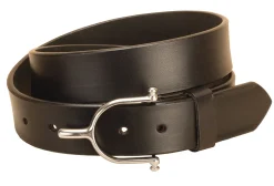 TORY LEATHER 1 1/2" Belt with Solid Brass Spur Buckle Hot