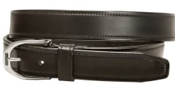 TORY LEATHER 1 1/4" Stainless Steel Stirrup Buckle Belt Sale
