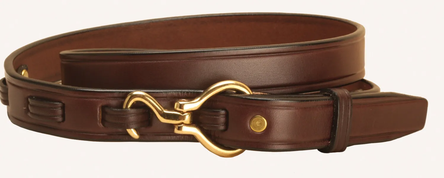 TORY LEATHER 1" Hoof Pick Belt Havana/Brass Sale