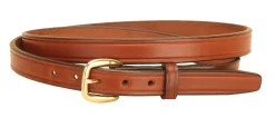 TORY LEATHER ¾" Plain Belt with Brass Buckle