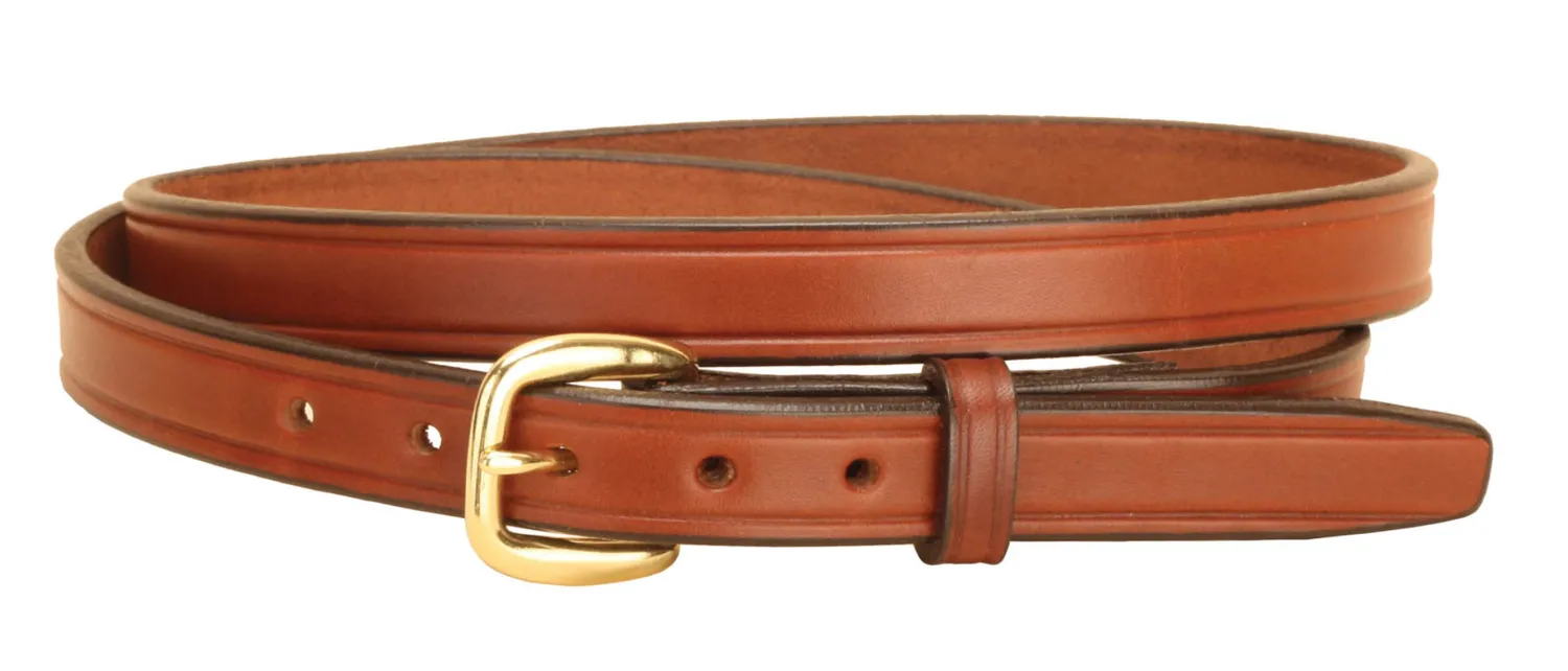 TORY LEATHER ¾" Plain Belt with Brass Buckle