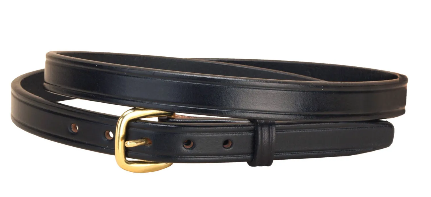 TORY LEATHER ¾" Plain Belt with Brass Buckle