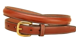 TORY LEATHER 3/4" Raised Leather Belt Sale