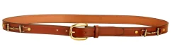 TORY LEATHER 1" Snaffle Bit Belt with Brass Snaffle Bits & Buckle Sale