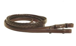 TORY LEATHER Company 58" x 60" Plaited Reins with Hook Stud Bit Ends Havana Online