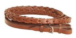 TORY LEATHER Company 5/8" x 60" Laced Reins with Buckle Bit Ends Clearance