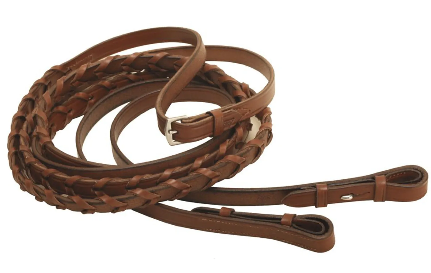 TORY LEATHER Company 5/8" x 72" Laced Reins with Hook Stud Ends Best
