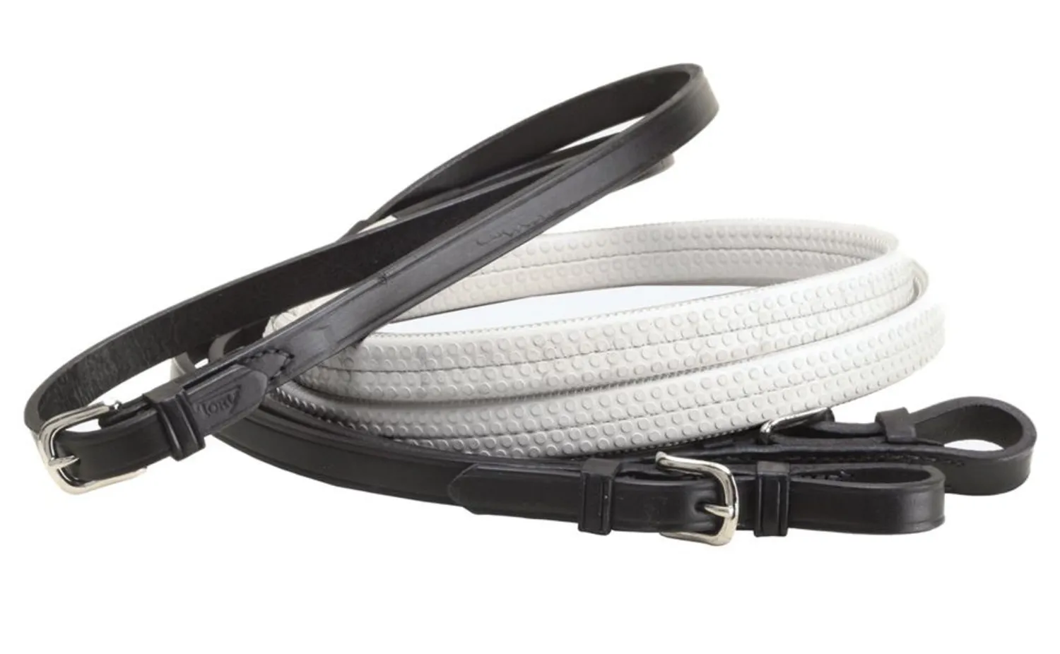 TORY LEATHER Company Rubber Grip Leather Reins with Buckle Ends Clearance