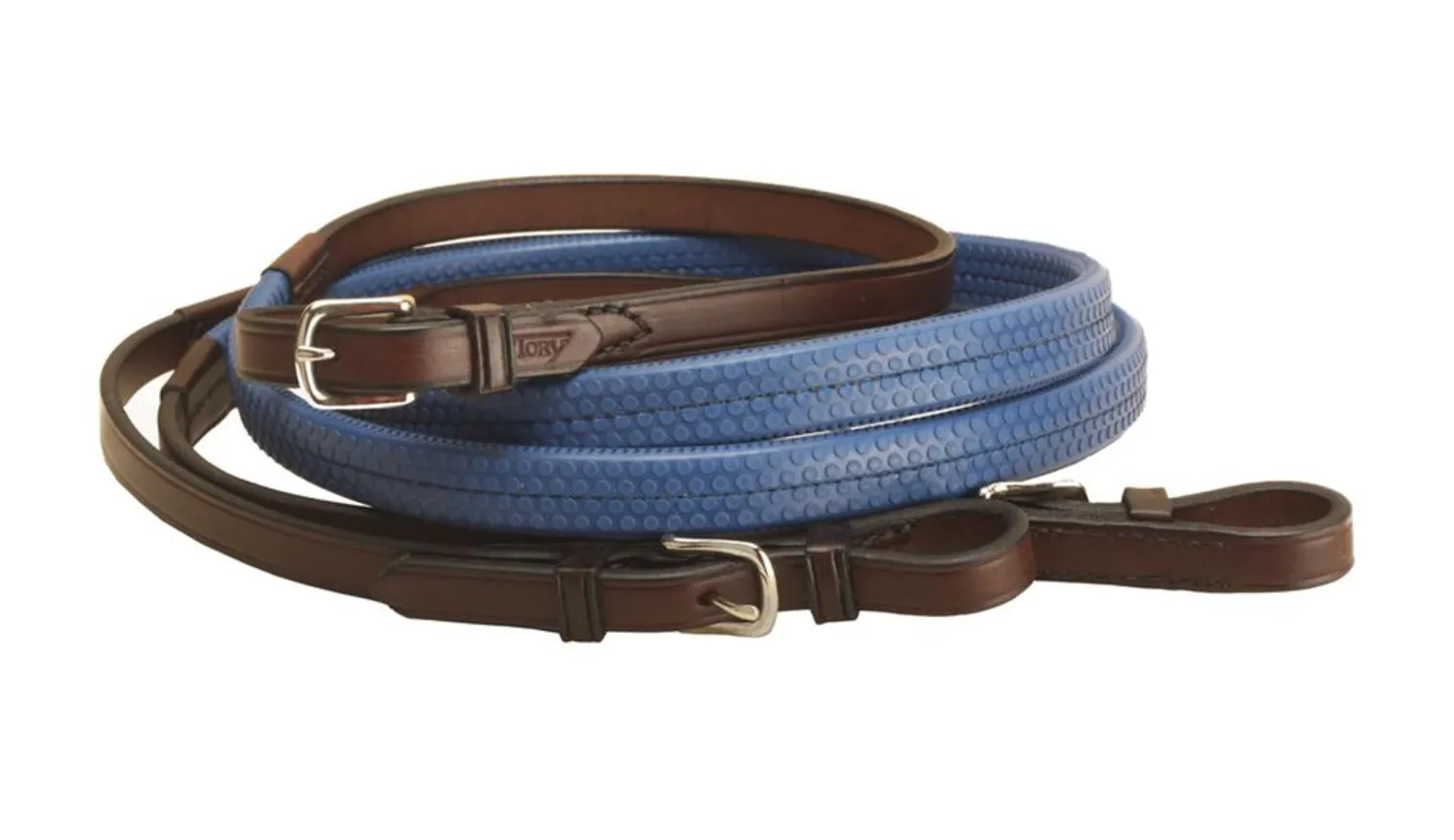 TORY LEATHER Company Rubber Grip Leather Reins with Buckle Ends Clearance