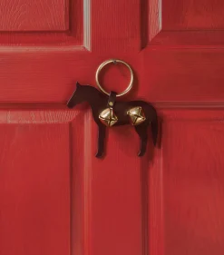 TORY LEATHER Company Sleigh Bell Door Hanger Clearance