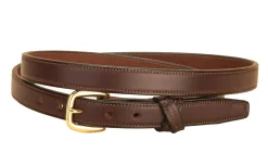 TORY LEATHER Crossed Keeper Belt with Brass Buckle Online