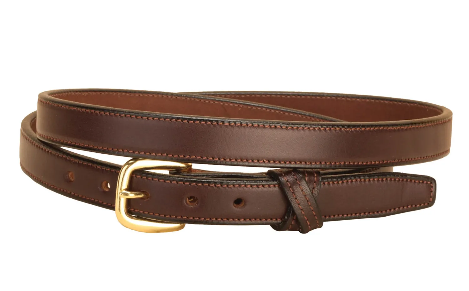 TORY LEATHER Crossed Keeper Belt with Brass Buckle Online