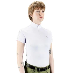 TREDSTEP-CLOTHING Tredstep Ireland™ Ladies’ Snaffle Short Sleeve Competition Shirt White Hot