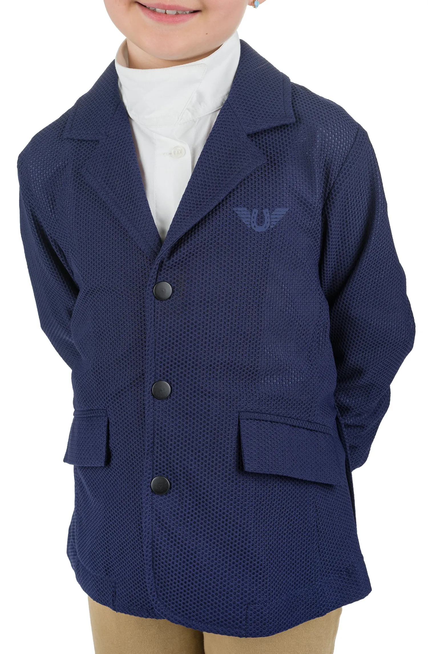 JPC EQUESTRIAN TuffRider® Children’s EquiVent Lite Show Coat Navy Outlet