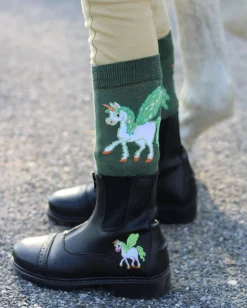 JPC EQUESTRIAN TuffRider® Children's Unicorn Starter Front-Zip Paddock Boot Black Outlet