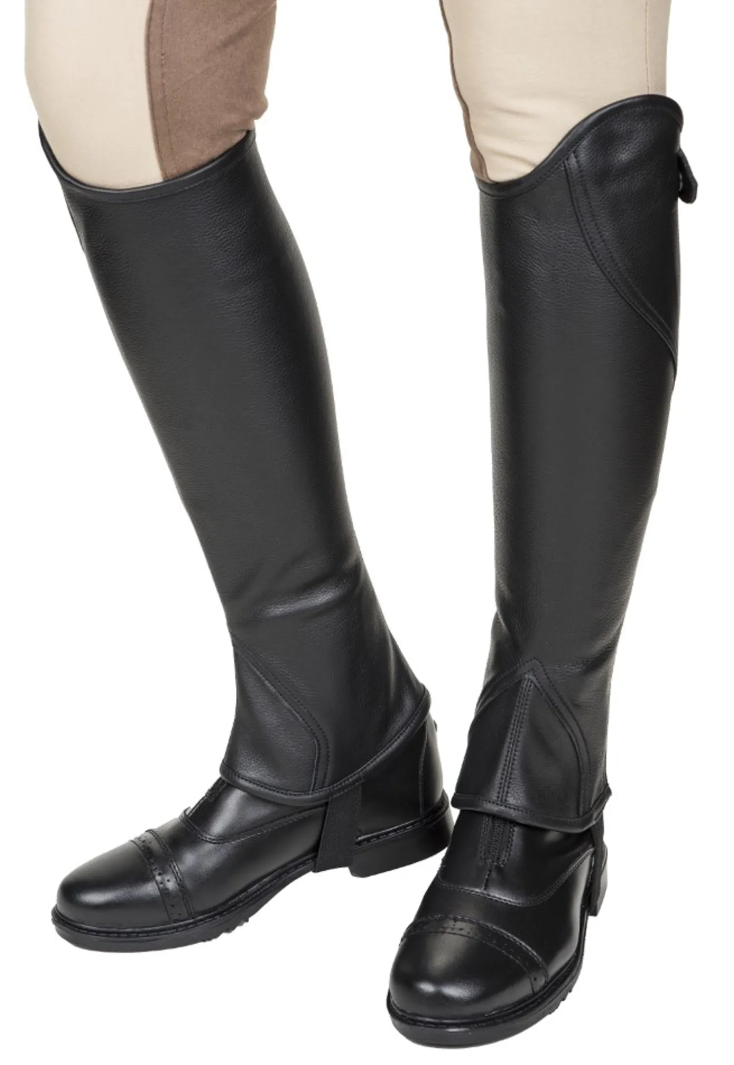 JPC EQUESTRIAN TuffRider® Ladies’ Belmont Leather Half Chaps Black Sale