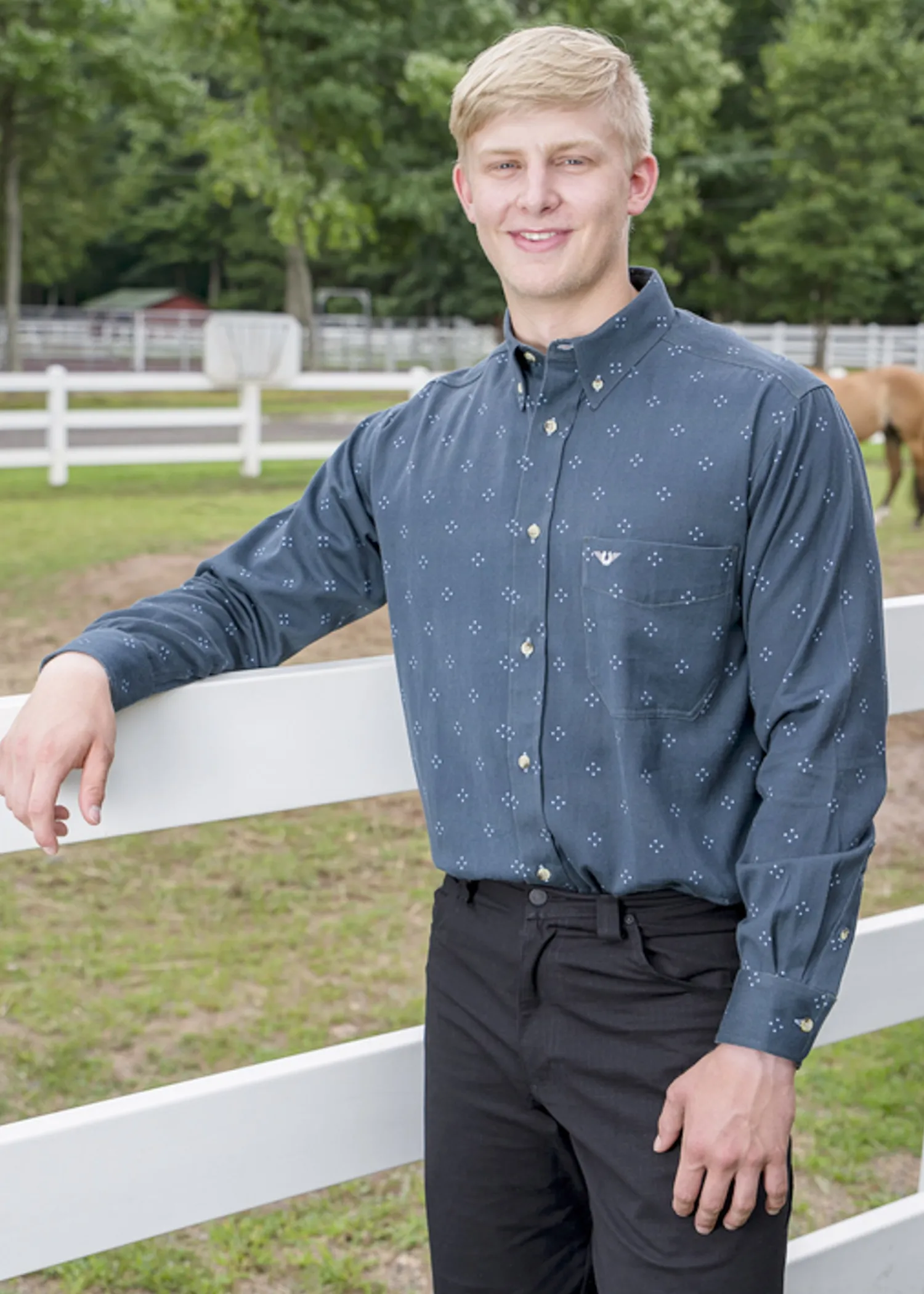 JPC EQUESTRIAN TuffRider® Men’s Voltage Print Work Shirt Online