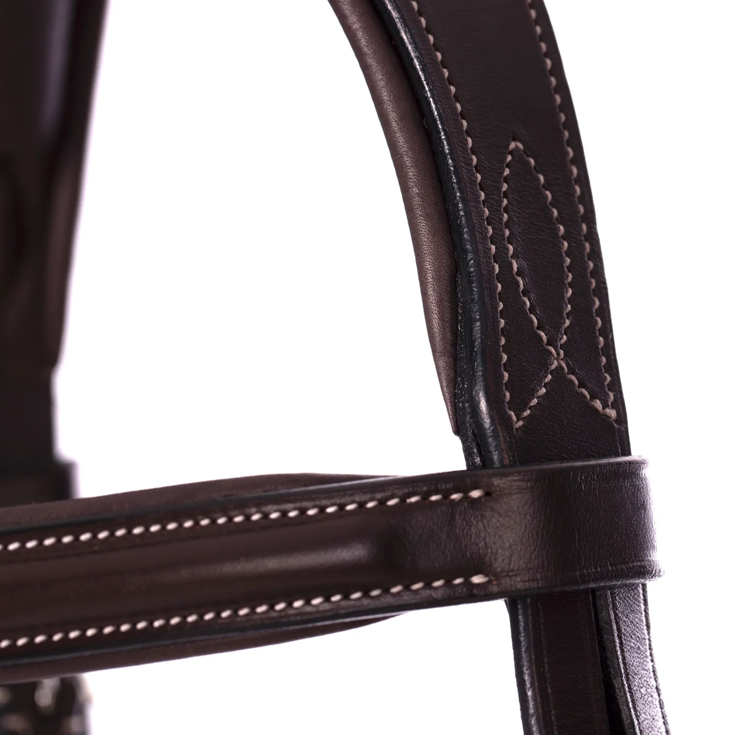 EQUINAVIA Valkyrie Pony Fancy-Stitched Hunter Bridle & Reins Chocolate Brown Hot