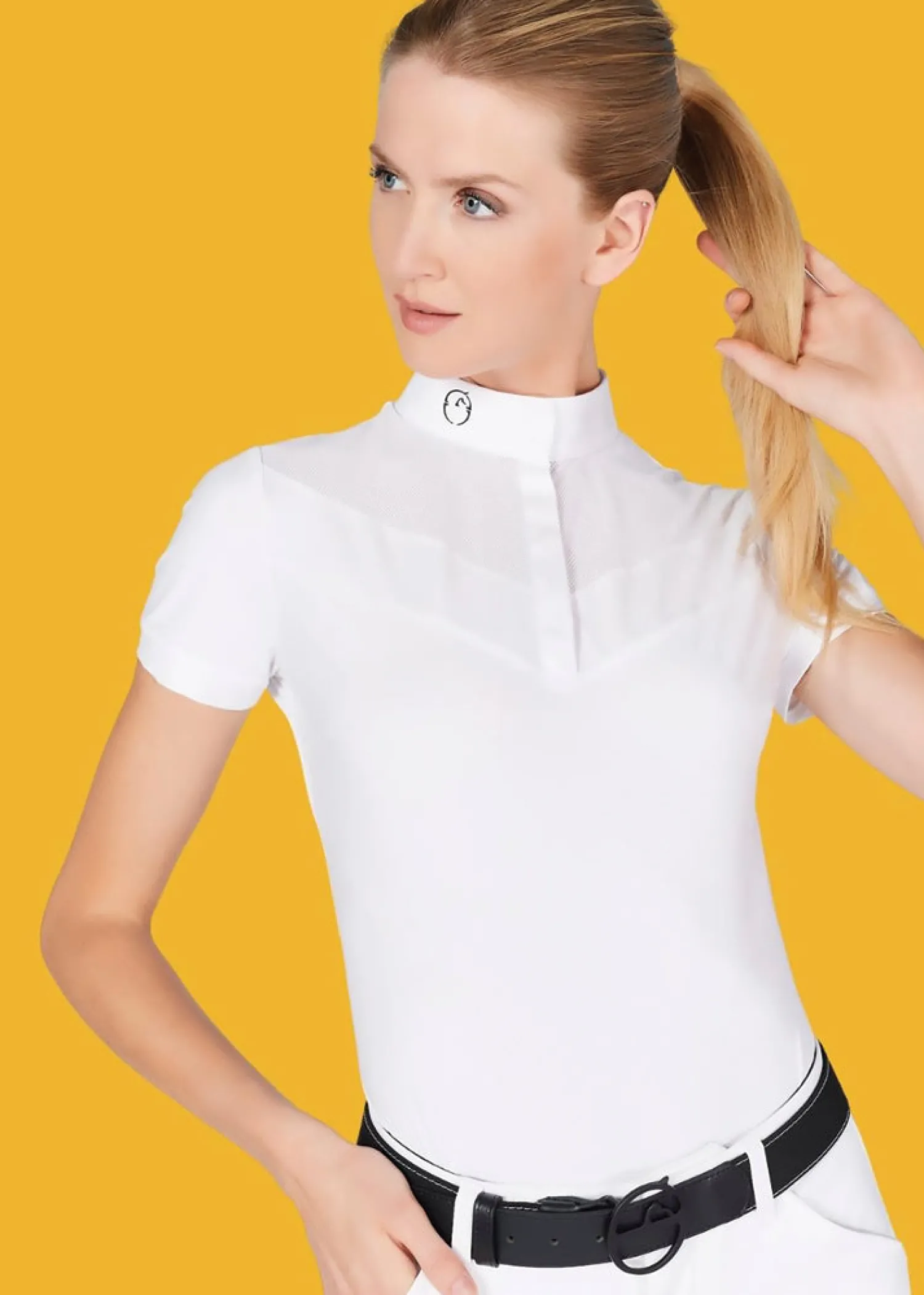 VESTRUM-AMERICA Vestrum Ladies’ Simeri Short Sleeve Show Shirt Optical White New