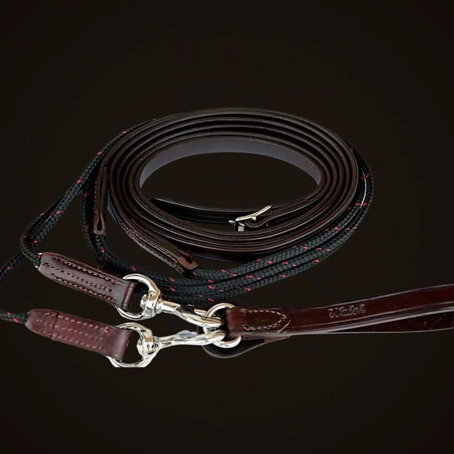 WALSH PRODUCTS Walsh™ Rope Front Draw Reins Brown Outlet