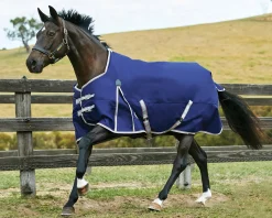 WEATHERBEETA ® ComFiTec™ Essential Solid Turnout Sheet Navy/Silver/Red Online