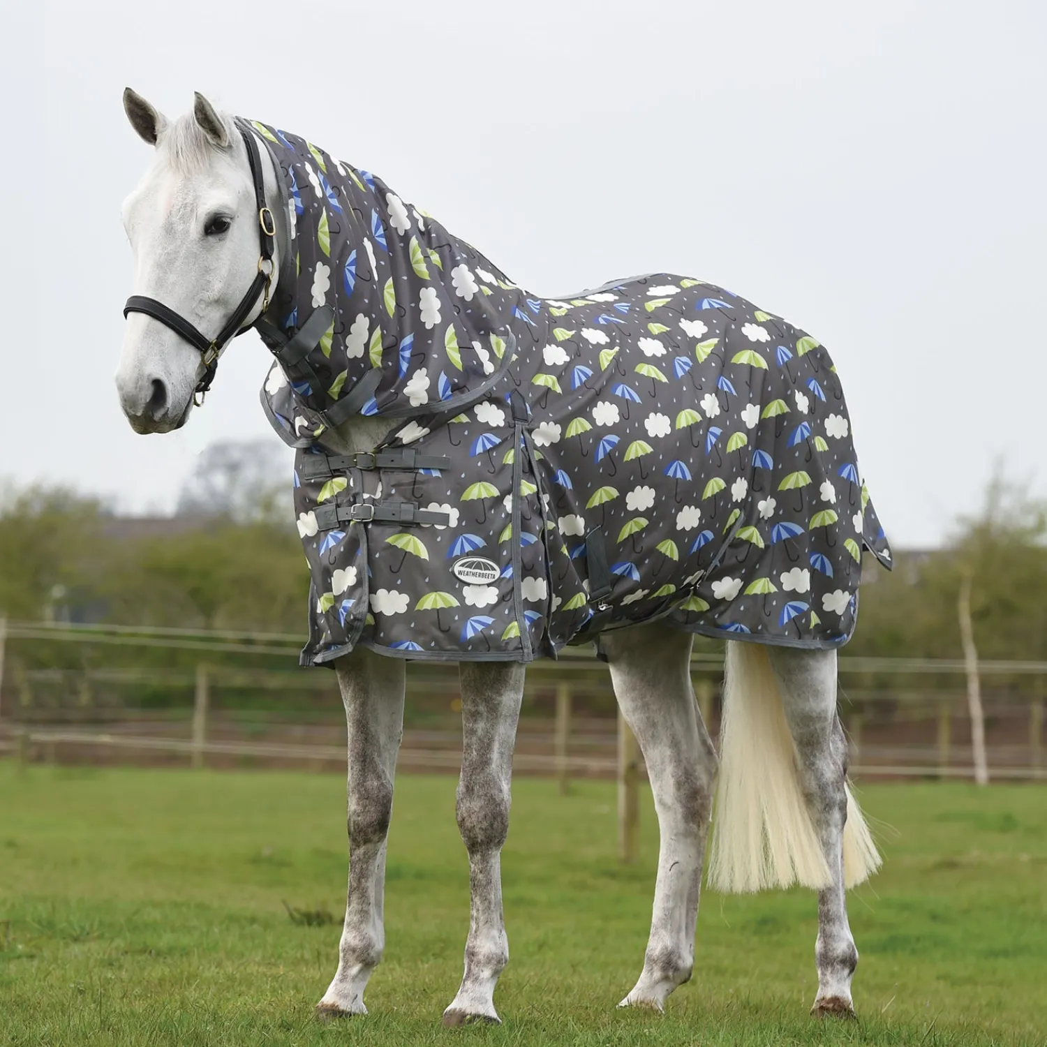 WEATHERBEETA ® ComFiTec™ Essential Mesh II Combo Neck Fly Sheet Umbrella Print