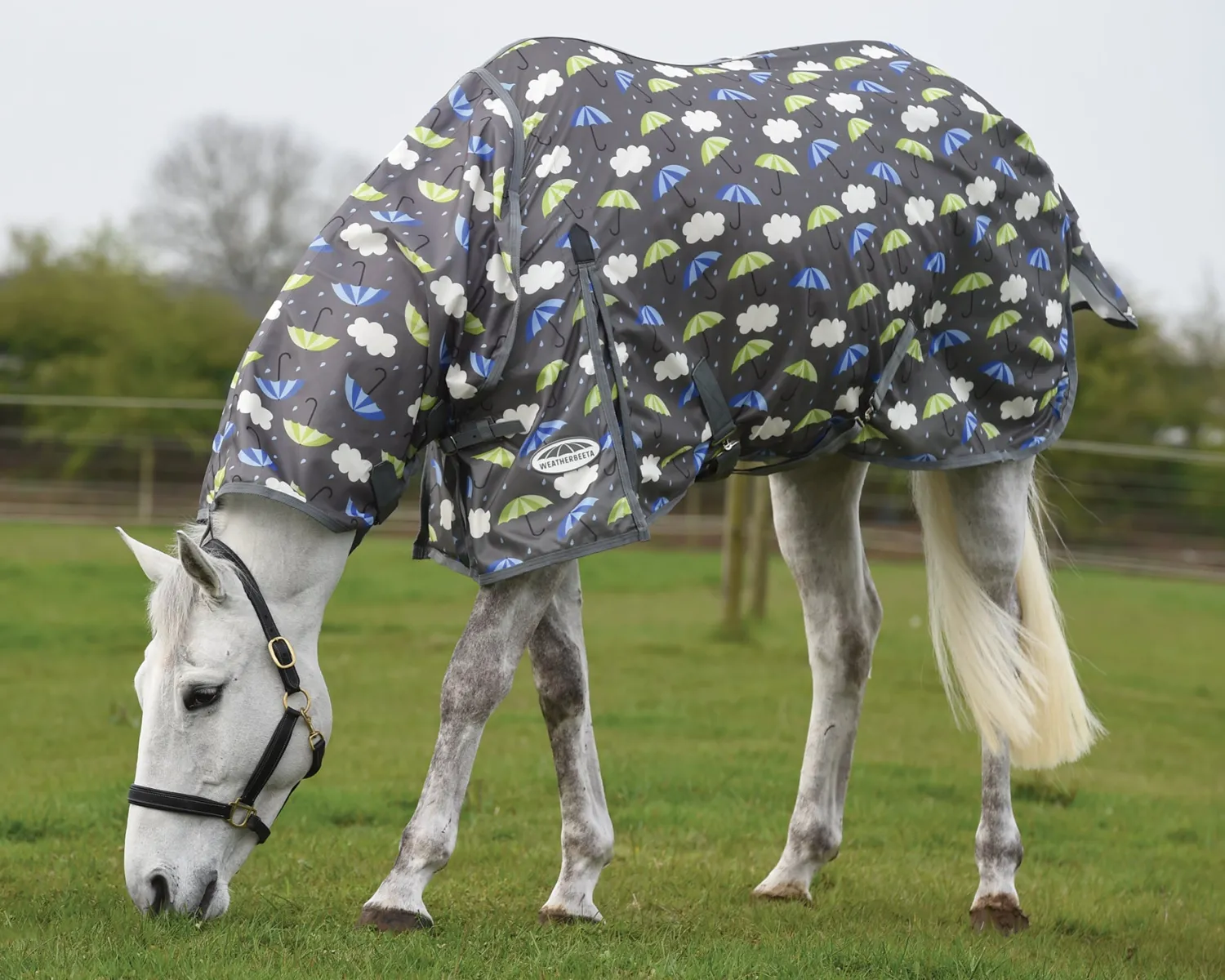 WEATHERBEETA ® ComFiTec™ Essential Mesh II Combo Neck Fly Sheet Umbrella Print