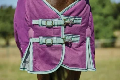 WEATHERBEETA ® Pony ComFiTec™ Premier Free II Standard Neck Lite Turnout Purple/Navy/Mint Discount