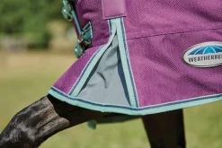 WEATHERBEETA ® Pony ComFiTec™ Premier Free II Standard Neck Lite Turnout Purple/Navy/Mint Discount